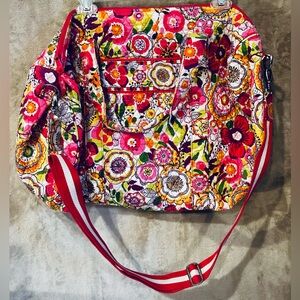 Vera Bradley Clementine Travel Weekender Duffel Bag Retired Floral Print